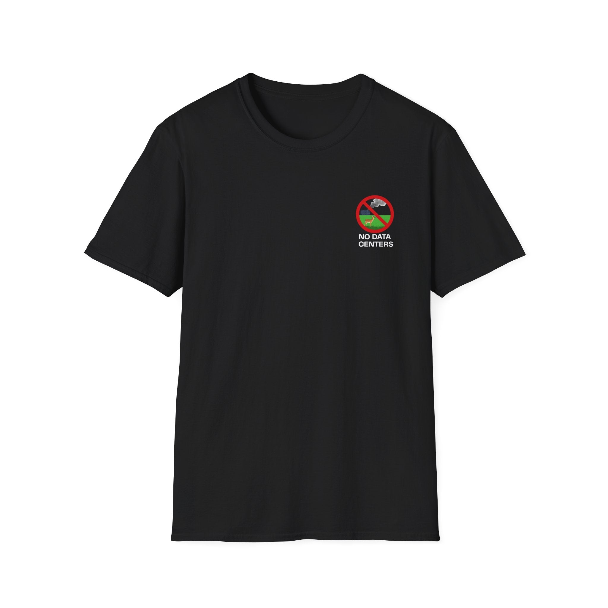 Unisex Black No Data Centers T‑Shirt — Anti‑Data Center Climate Protest Tee